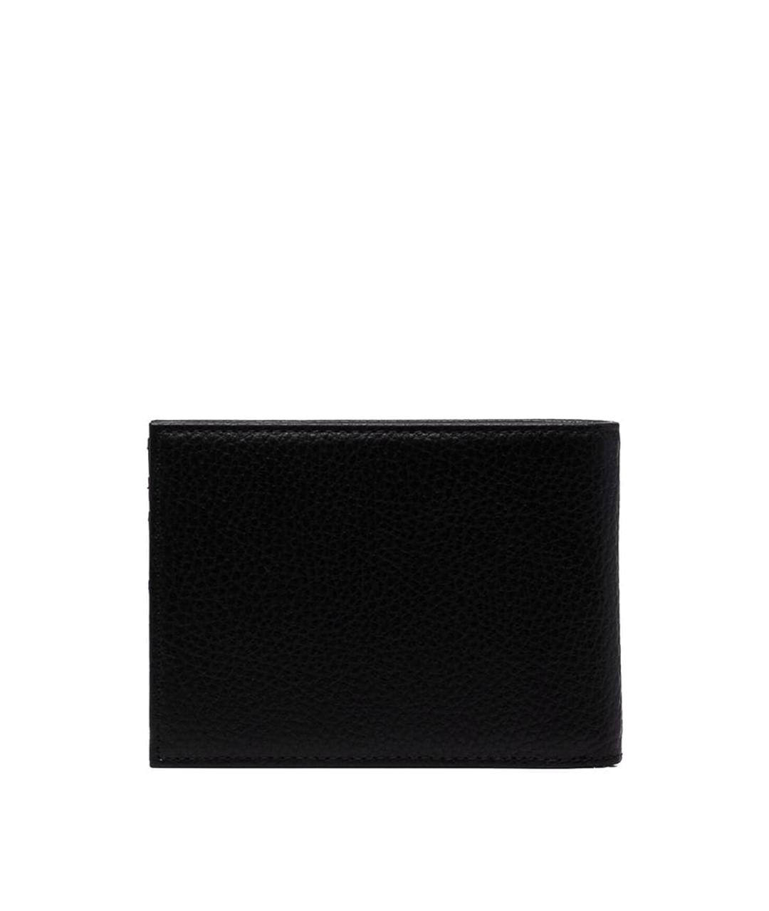 EMPORIO ARMANI Черный кожаный кошелек, фото 2