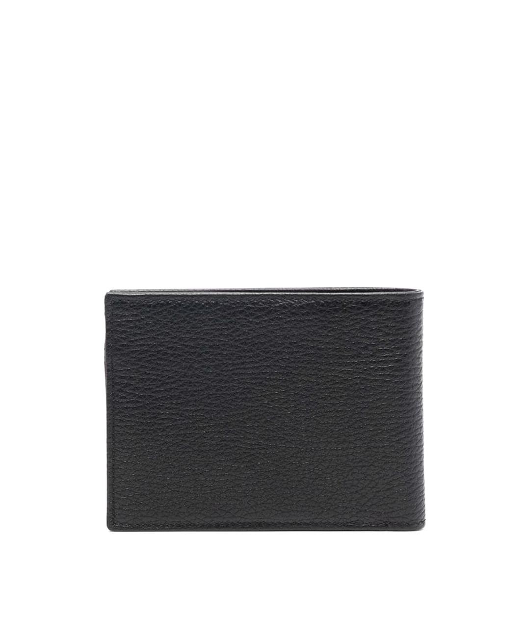 EMPORIO ARMANI Черный кожаный кошелек, фото 2