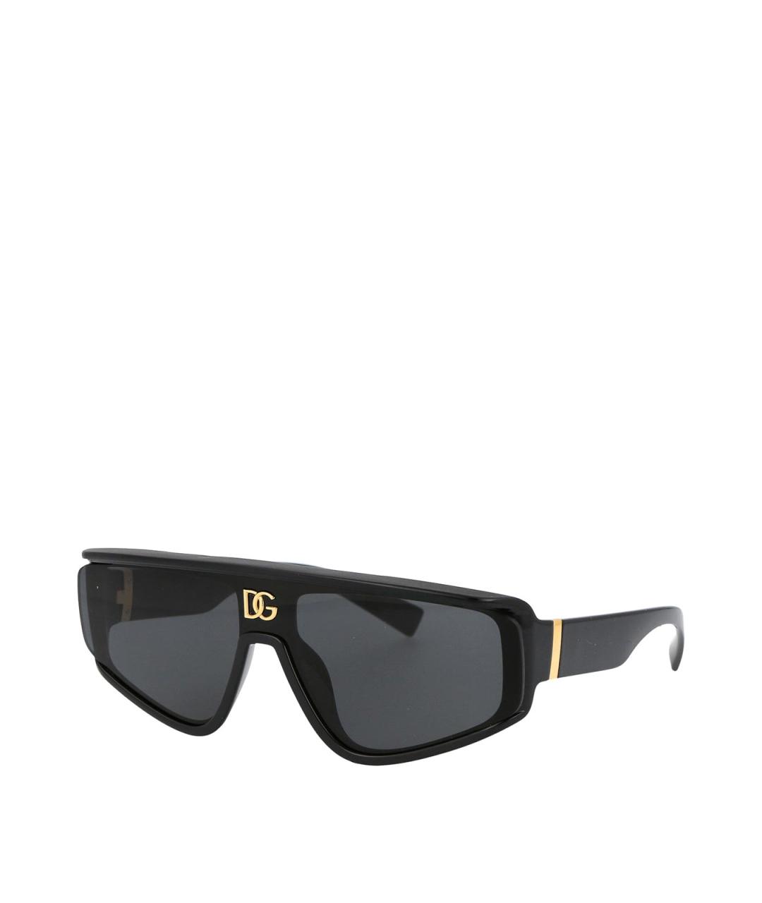 DOLCE&GABBANA Черные пластиковые солнцезащитные очки, фото 2