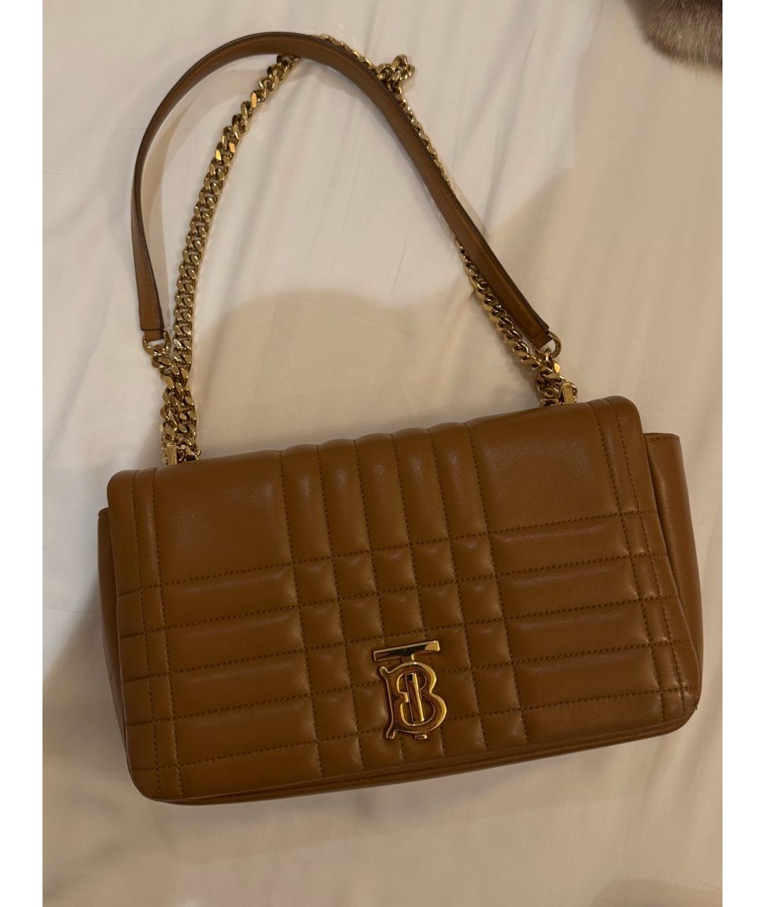 BURBERRY Бежевая кожаная сумка через плечо, фото 3