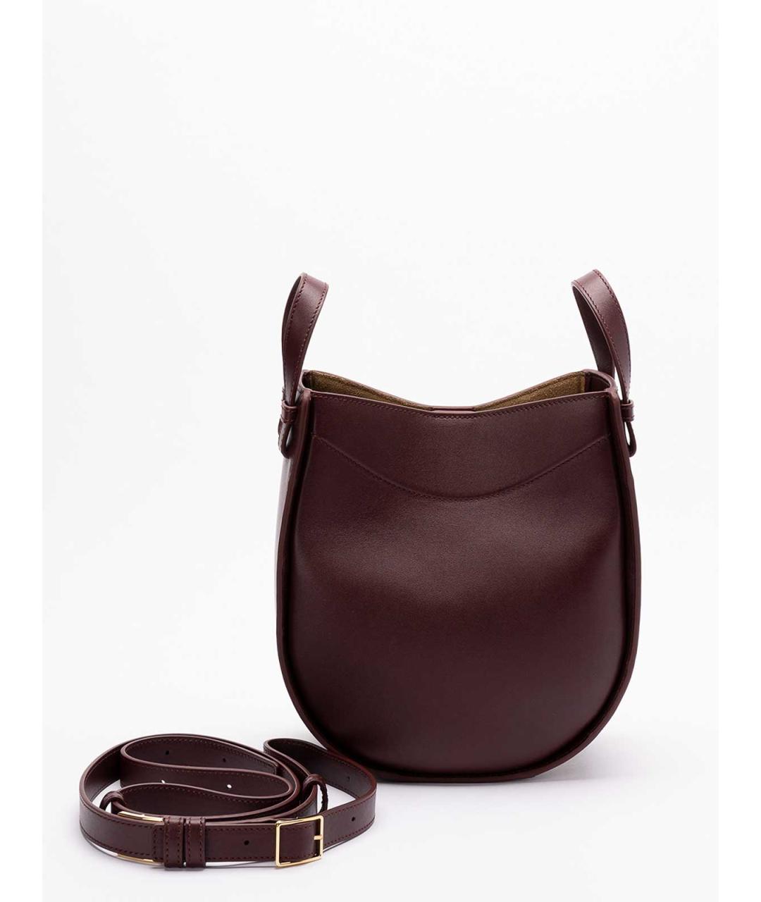LOEWE Бордовая кожаная сумка тоут, фото 2