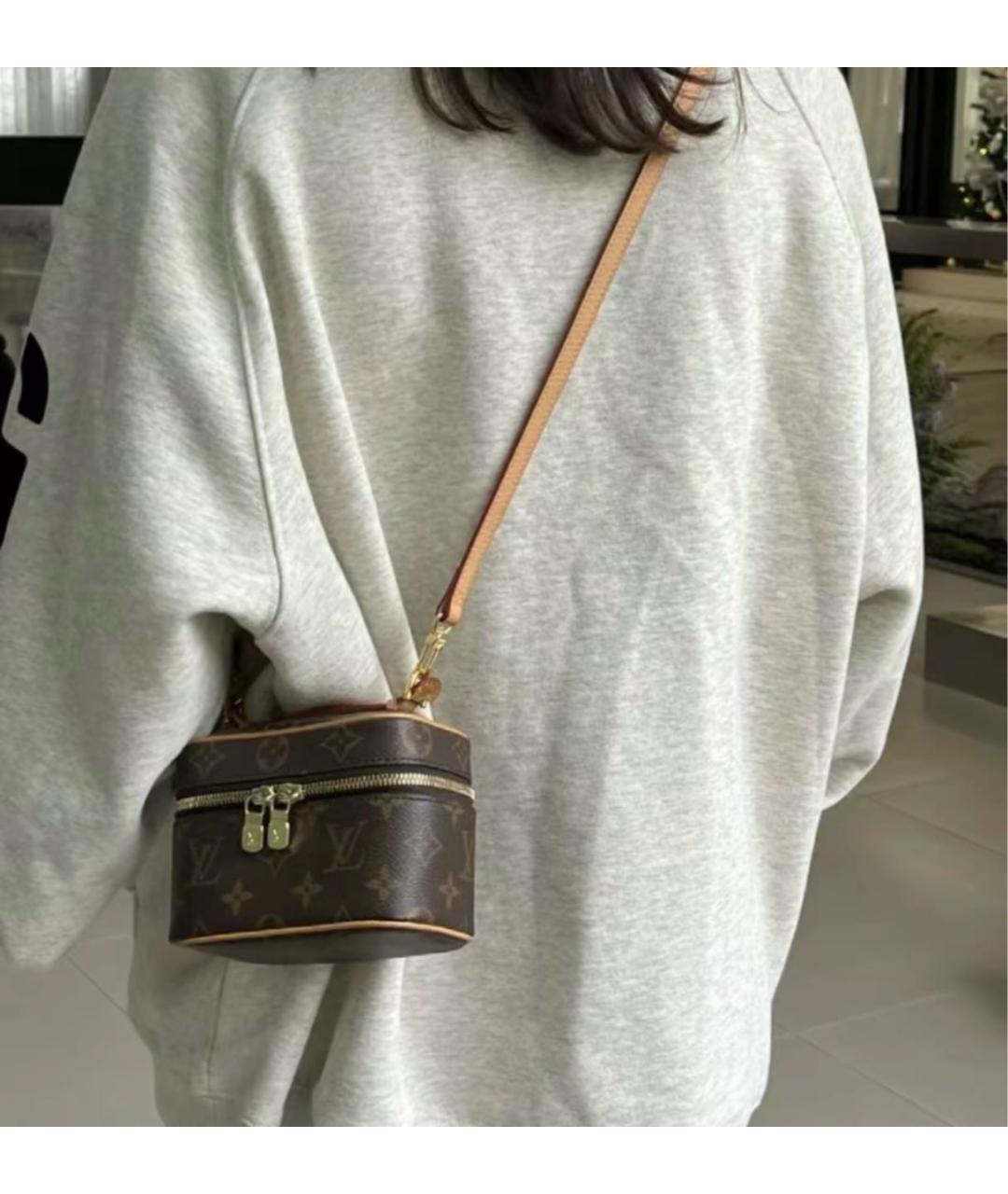 LOUIS VUITTON Бежевая сумка с короткими ручками из канвы, фото 4