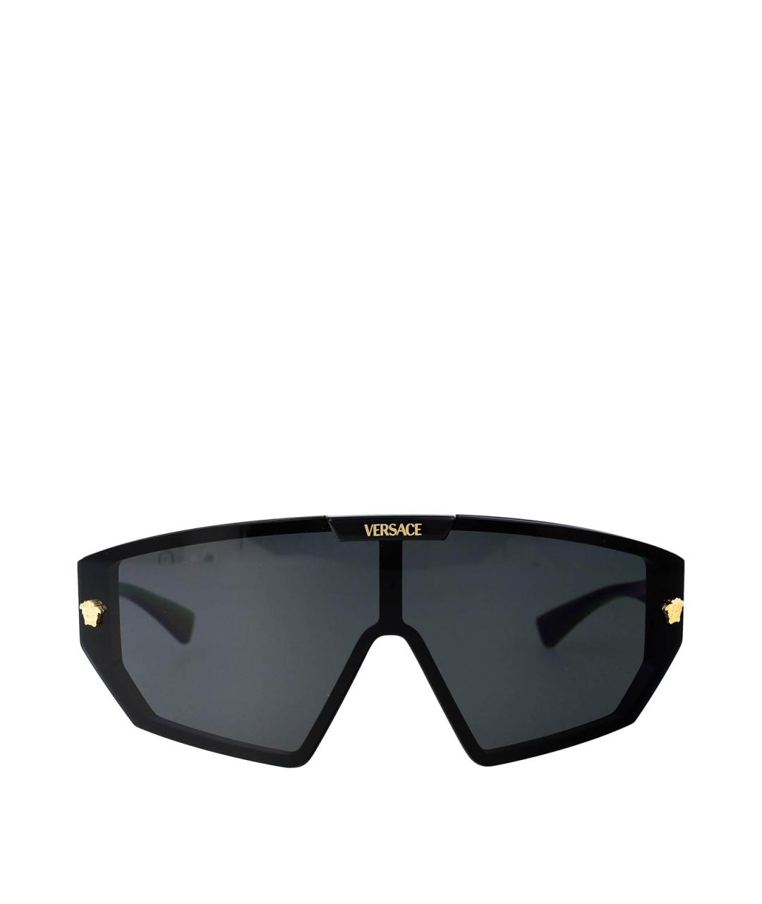 VERSACE Черные пластиковые солнцезащитные очки, фото 1