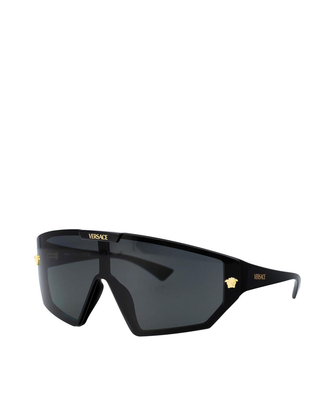 VERSACE Черные пластиковые солнцезащитные очки, фото 2