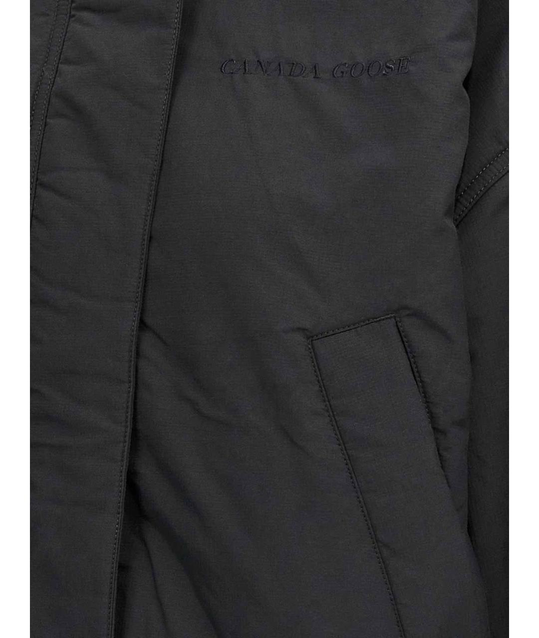 CANADA GOOSE Черная полиэстеровая куртка, фото 4
