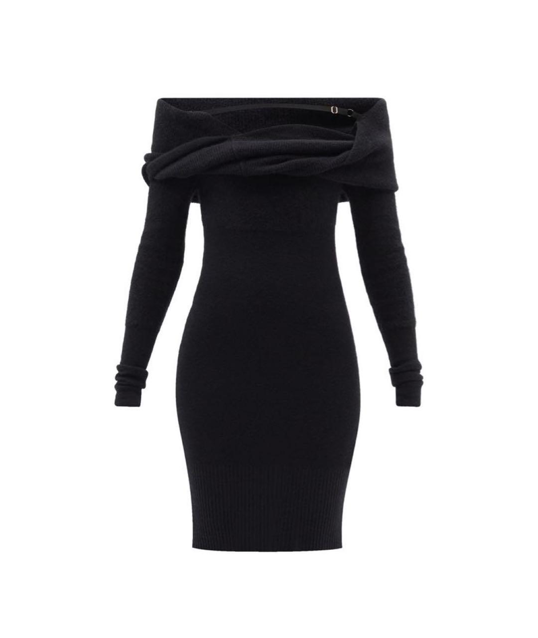 JACQUEMUS Черное шерстяное платье, фото 3