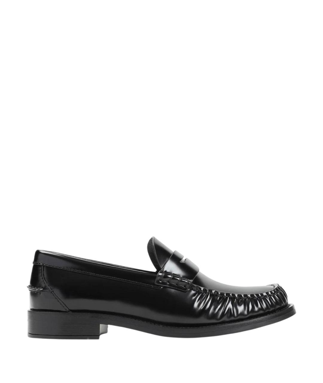 PRADA Черные кожаные лоферы, фото 1
