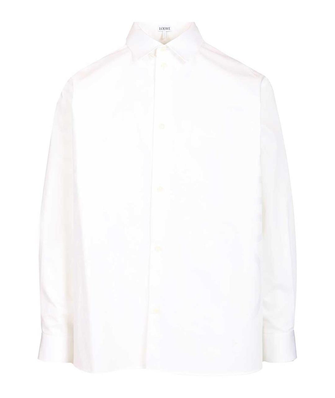 LOEWE Белая хлопковая классическая рубашка, фото 1