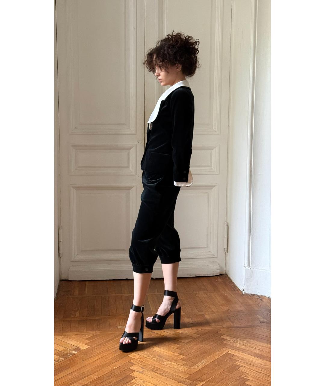 CHANEL Черный бархатный костюм с брюками, фото 9