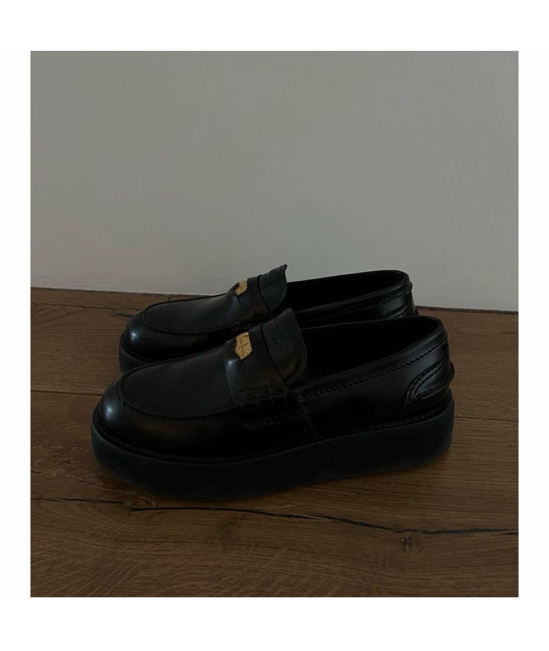 MIU MIU Черные кожаные лоферы, фото 5