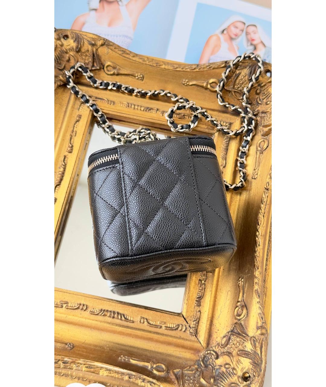 CHANEL Черная кожаная сумка через плечо, фото 6