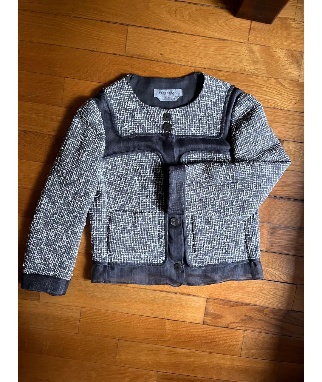 SPORTMAX Серый хлопковый костюм с юбками, фото 8