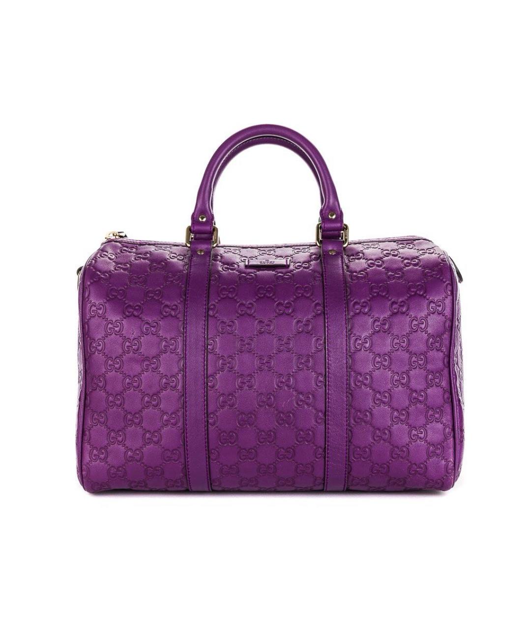 GUCCI Фиолетовая кожаная сумка с короткими ручками, фото 8