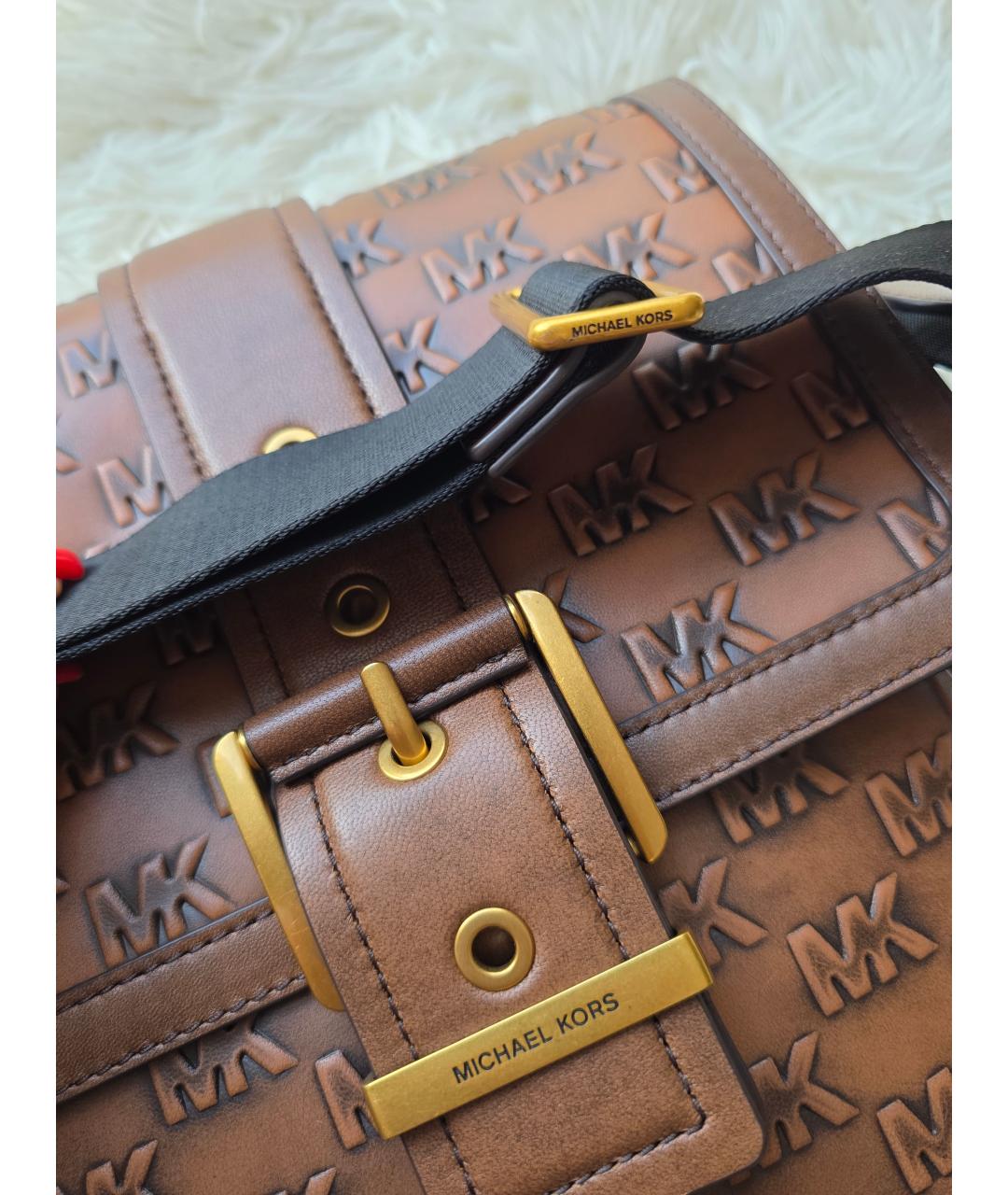 MICHAEL KORS Коричневая кожаная сумка на плечо, фото 4