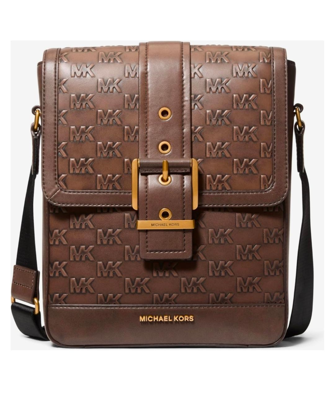 MICHAEL KORS Коричневая кожаная сумка на плечо, фото 10