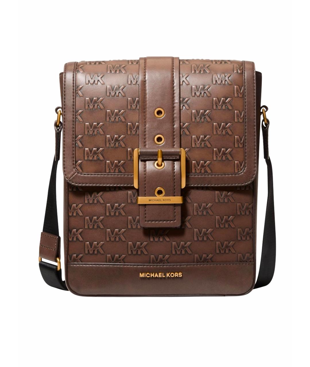MICHAEL KORS Коричневая кожаная сумка на плечо, фото 1