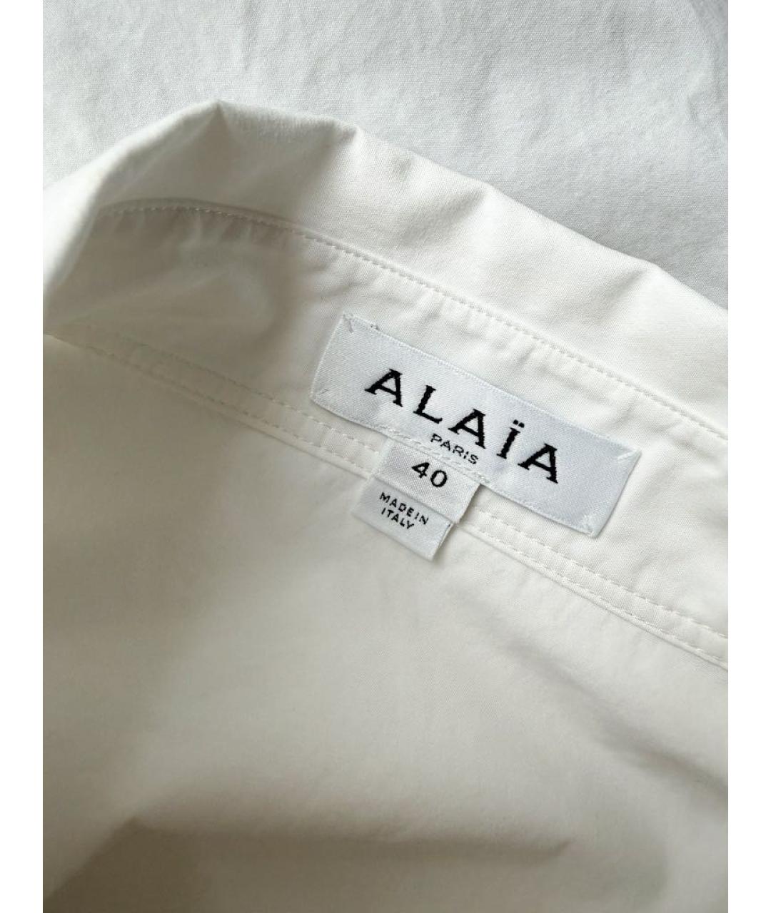 ALAIA Белая хлопковая блузы, фото 5