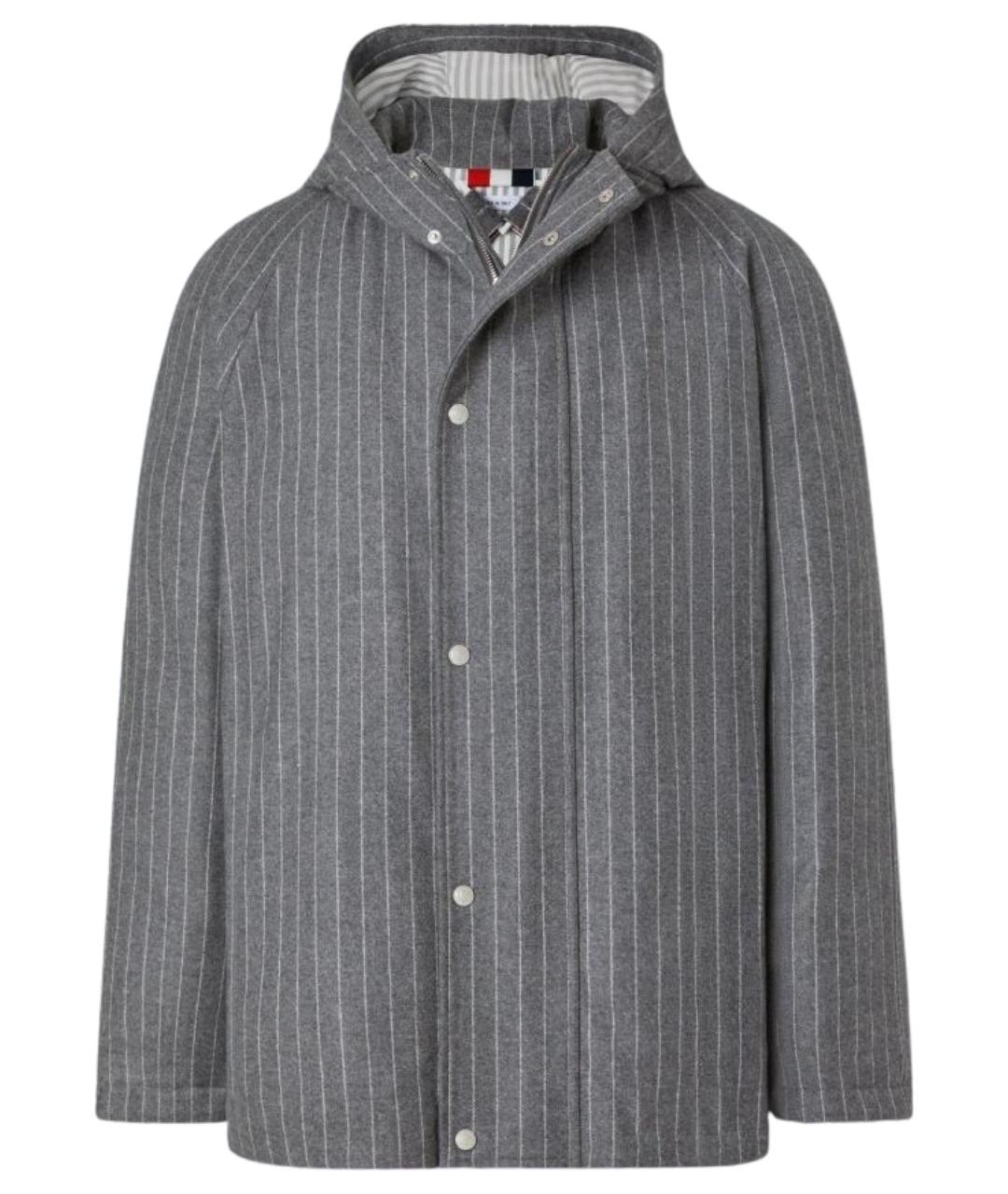 THOM BROWNE Серая шерстяная куртка, фото 1