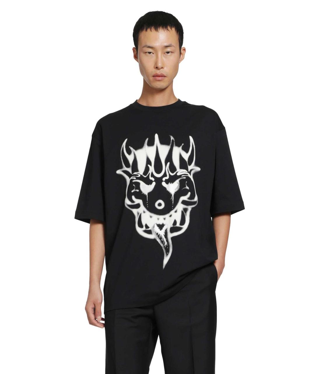 Y-3 Черная хлопковая футболка, фото 1