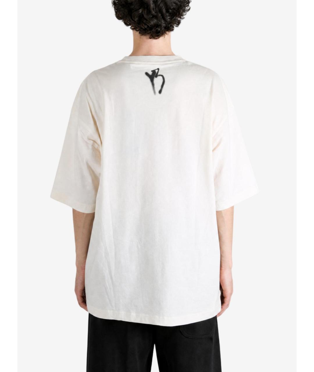 Y-3 Белая хлопковая футболка, фото 2