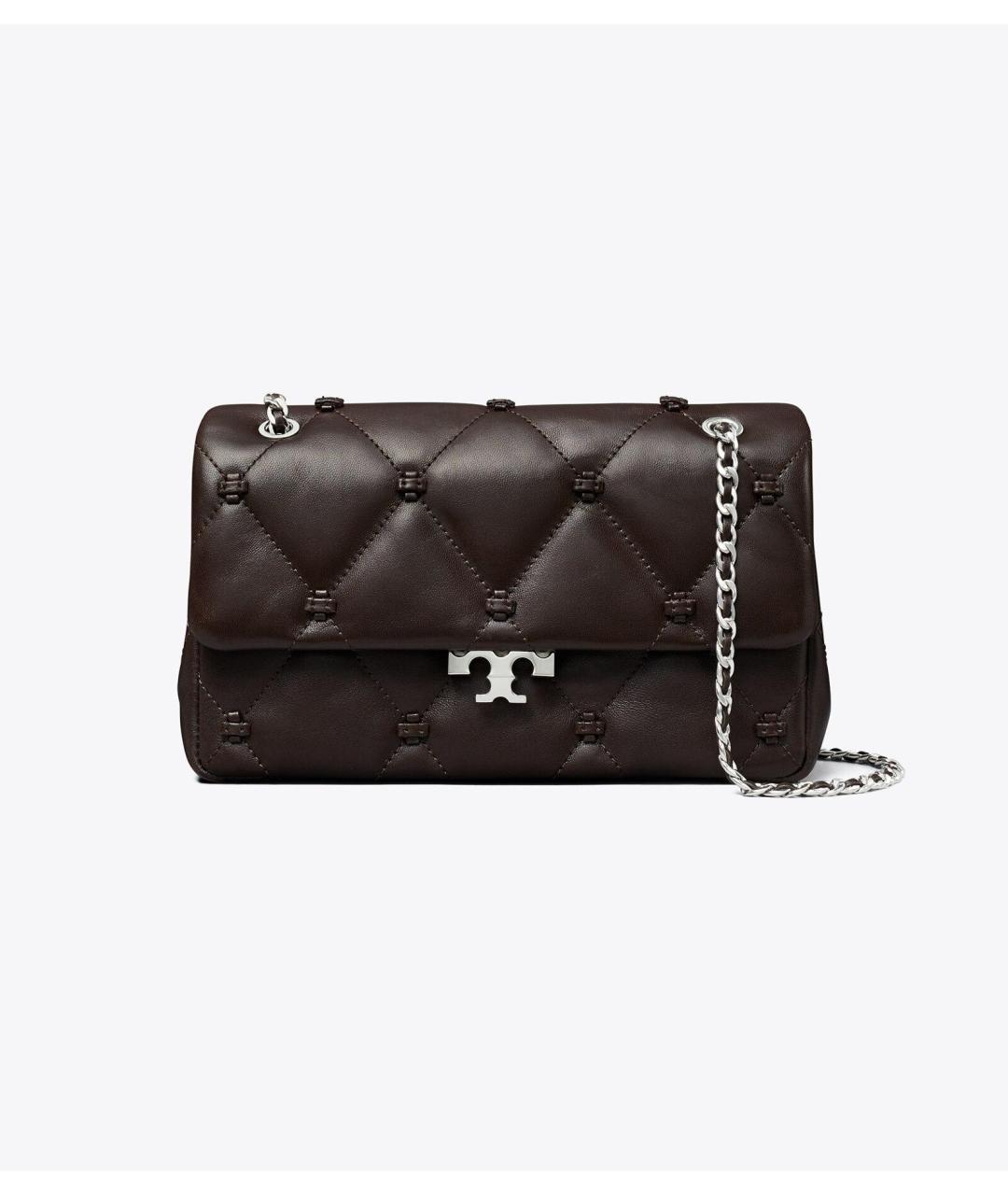 TORY BURCH Коричневая кожаная сумка через плечо, фото 3