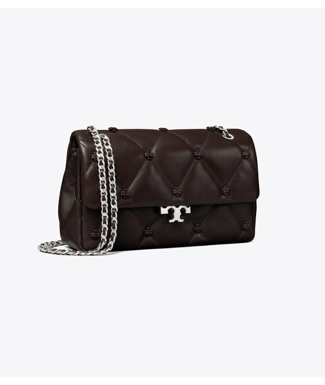 TORY BURCH Коричневая кожаная сумка через плечо, фото 2