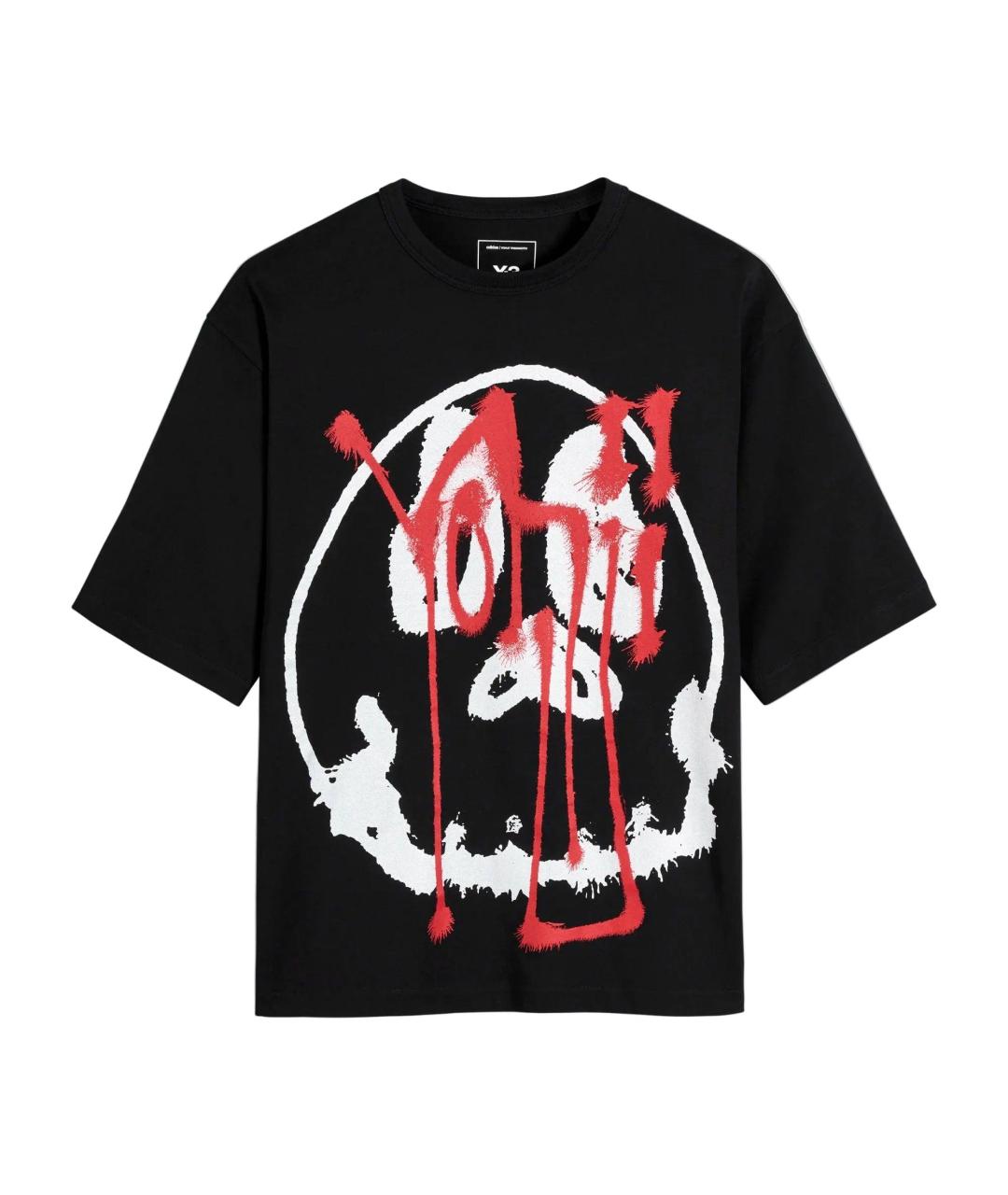 Y-3 Черная хлопковая футболка, фото 1