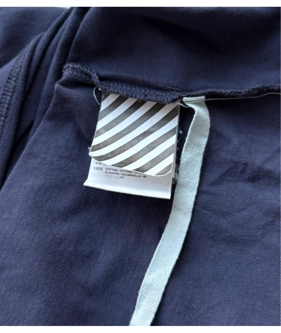 OFF-WHITE Синяя хлопковая футболка, фото 7