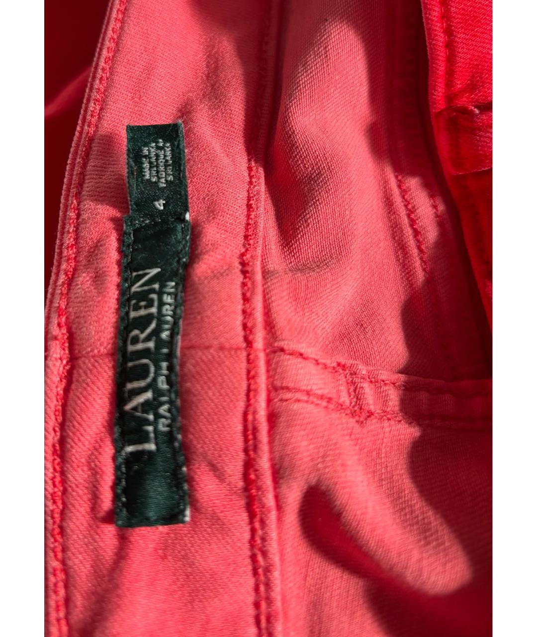 RALPH LAUREN Красные деним брюки узкие, фото 3