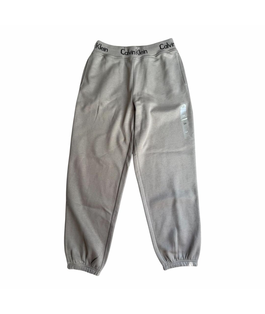 CALVIN KLEIN Серые хлопковые спортивные брюки и шорты, фото 9