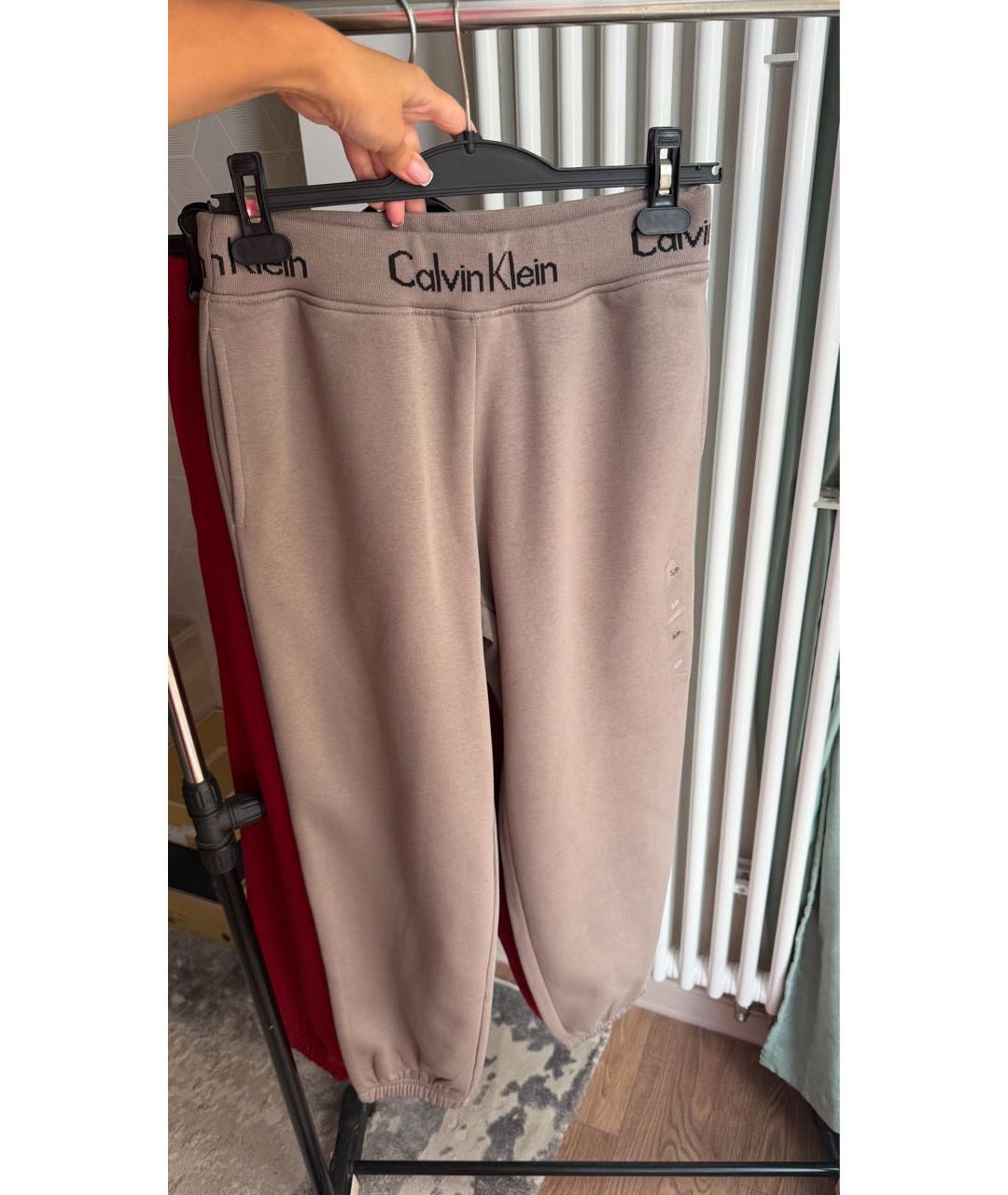 CALVIN KLEIN Серые хлопковые спортивные брюки и шорты, фото 8