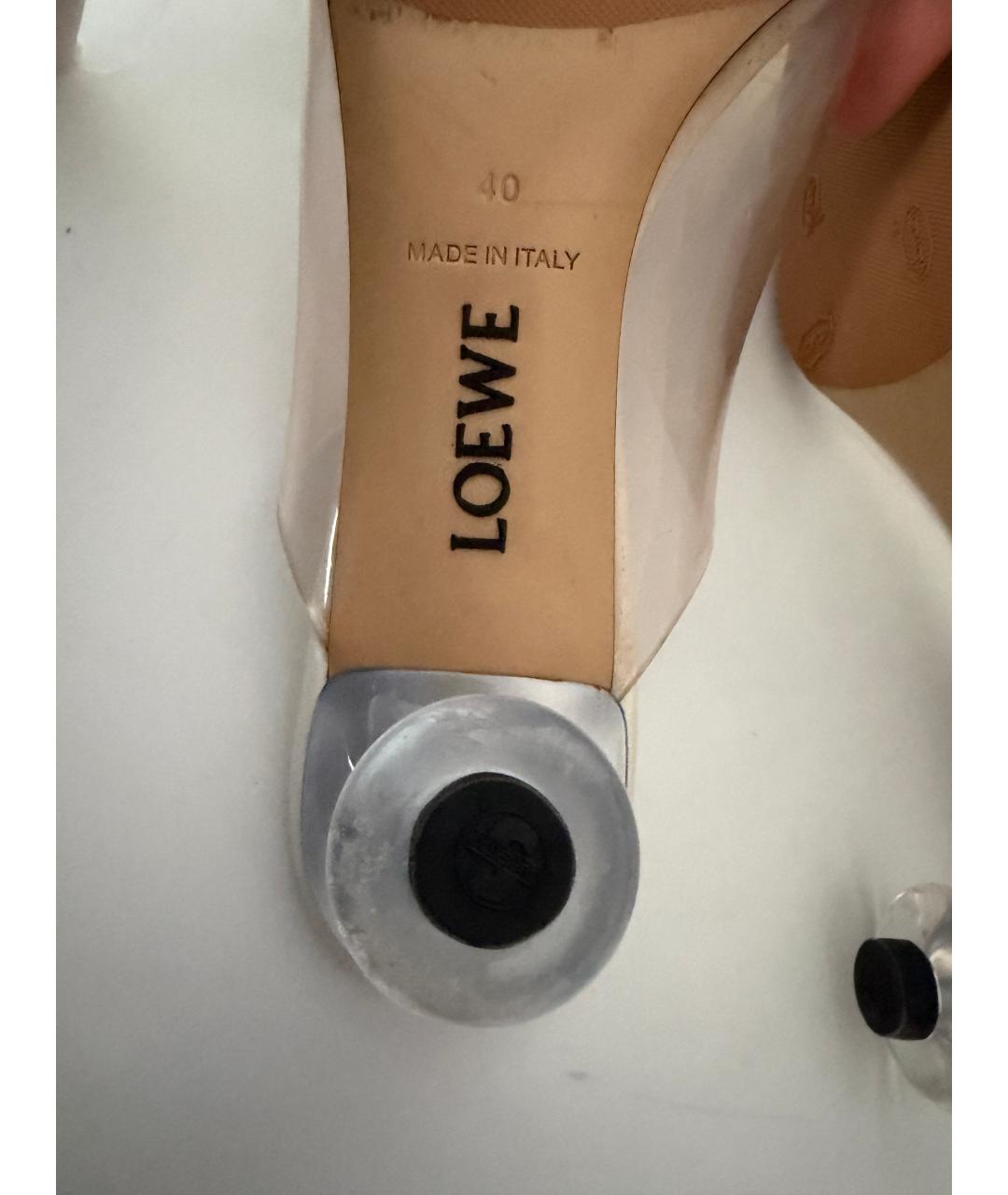 LOEWE Белые мюли, фото 8