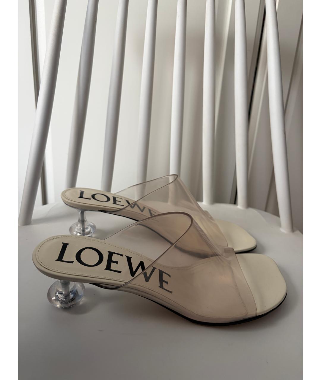 LOEWE Белые мюли, фото 2