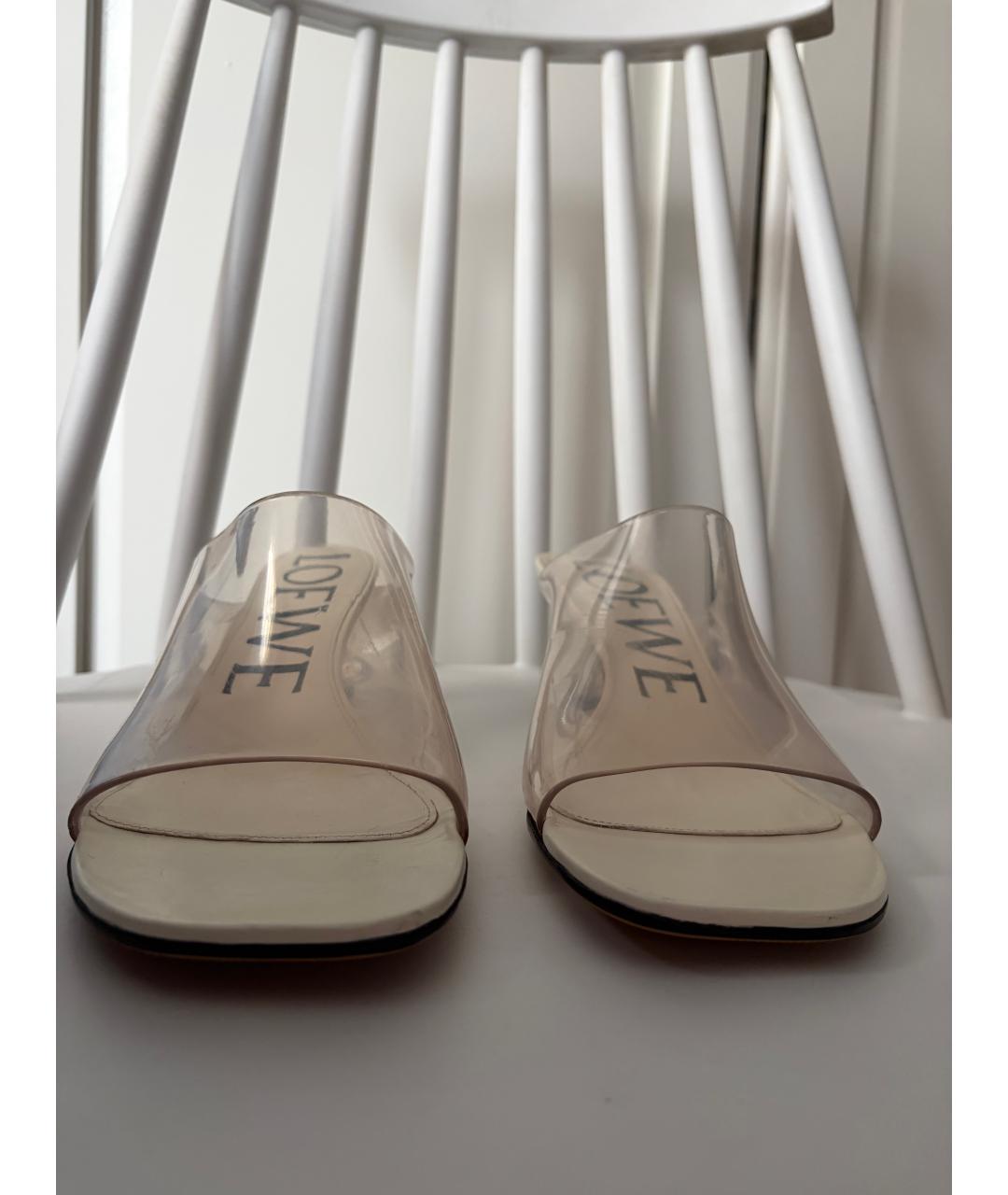 LOEWE Белые мюли, фото 3