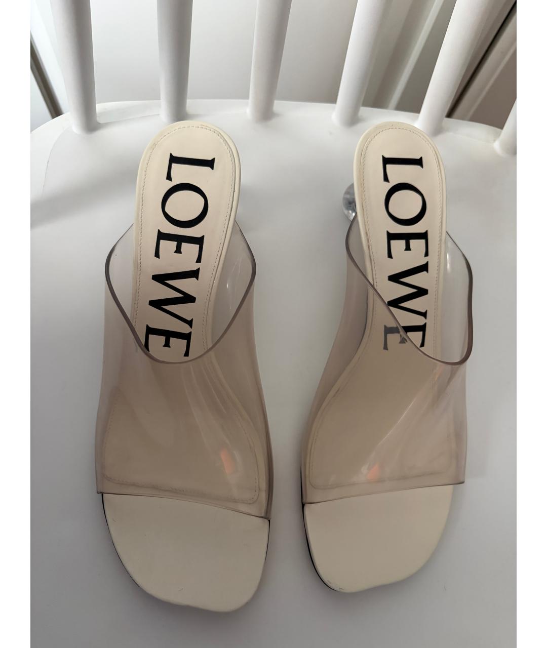 LOEWE Белые мюли, фото 4