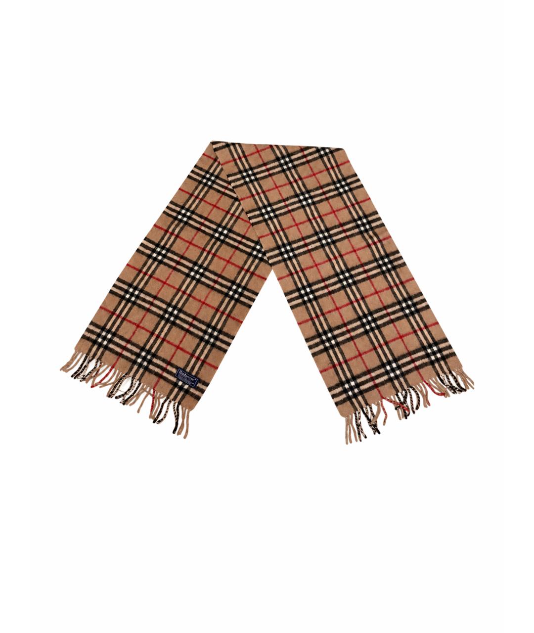 BURBERRY Бежевый шерстяной шарф, фото 1