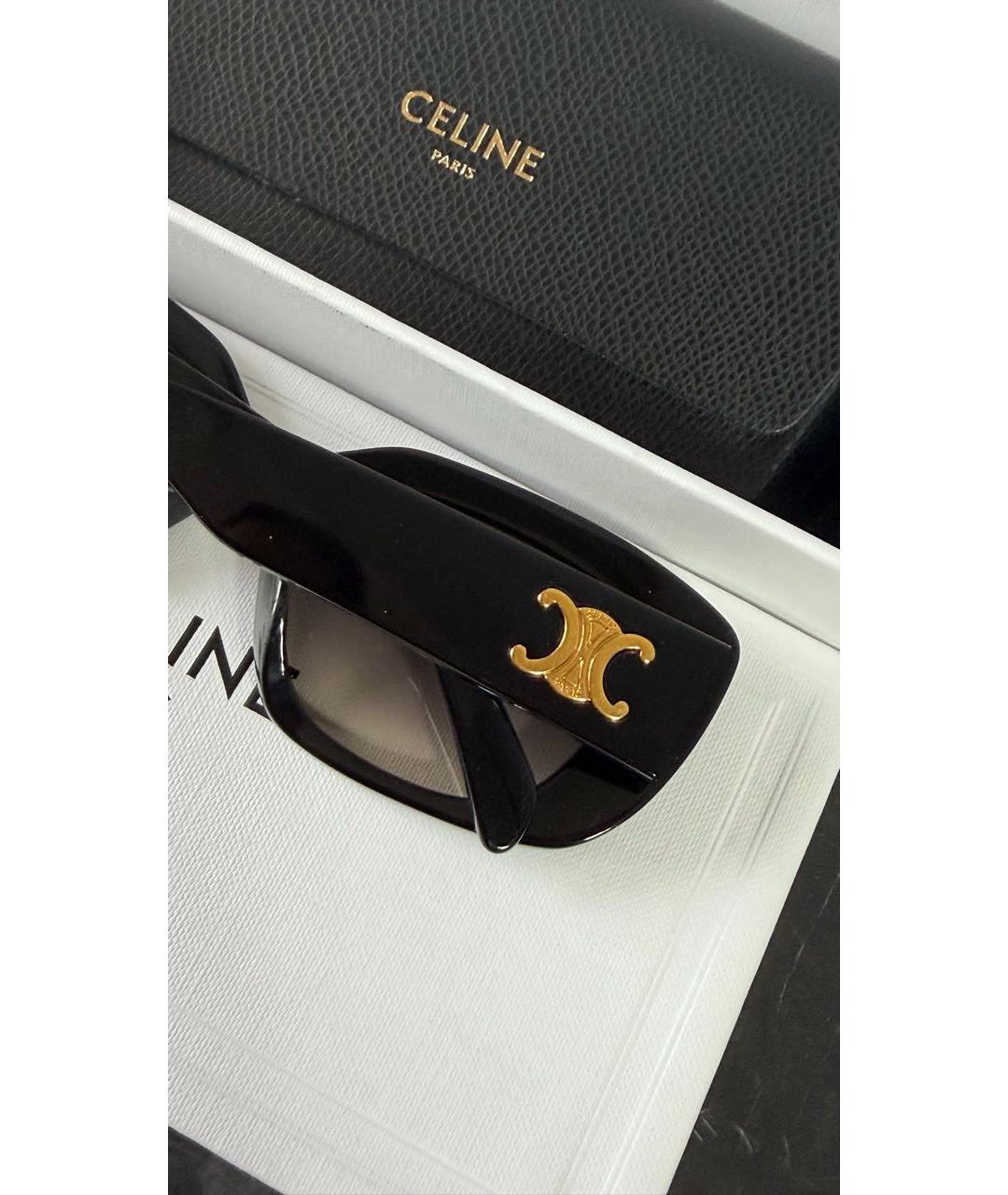 CELINE Черные пластиковые солнцезащитные очки, фото 3
