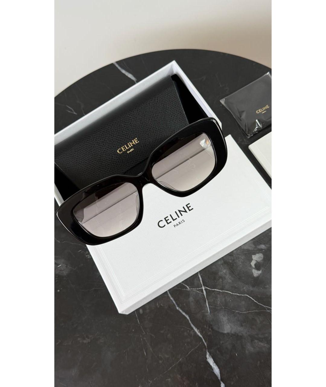 CELINE Черные пластиковые солнцезащитные очки, фото 4