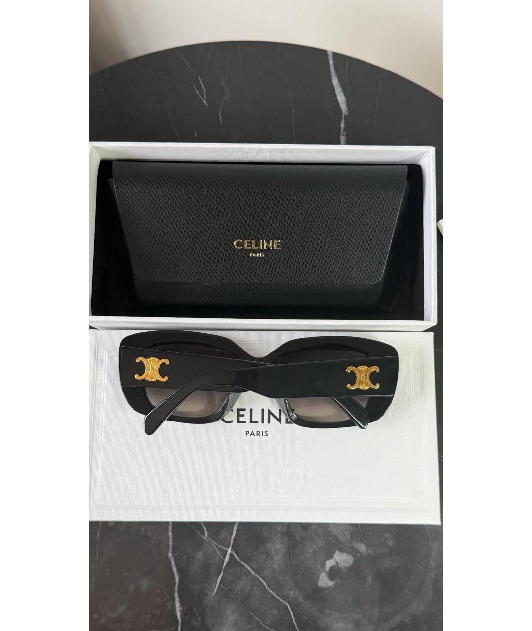 CELINE Черные пластиковые солнцезащитные очки, фото 2