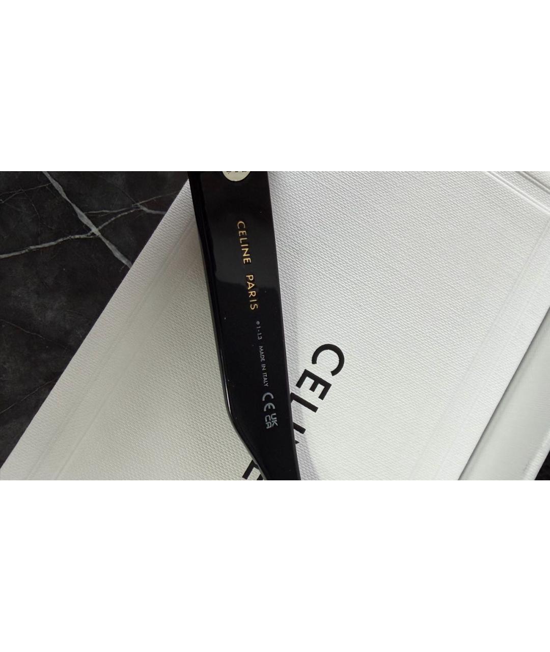 CELINE Черные пластиковые солнцезащитные очки, фото 7