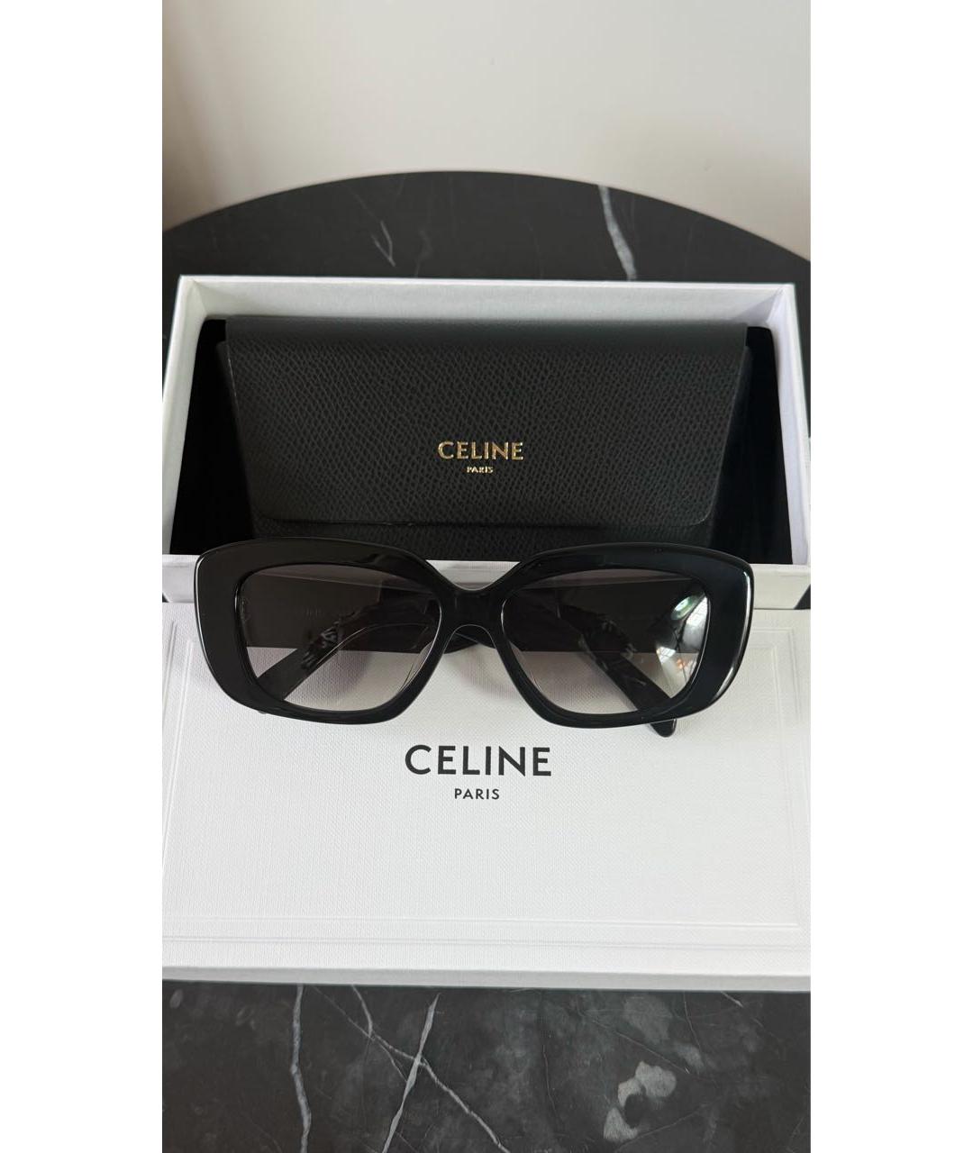 CELINE Черные пластиковые солнцезащитные очки, фото 8