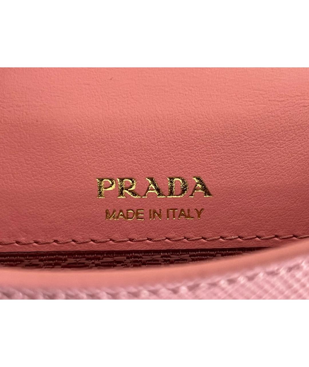 PRADA Розовый кожаный кошелек, фото 5