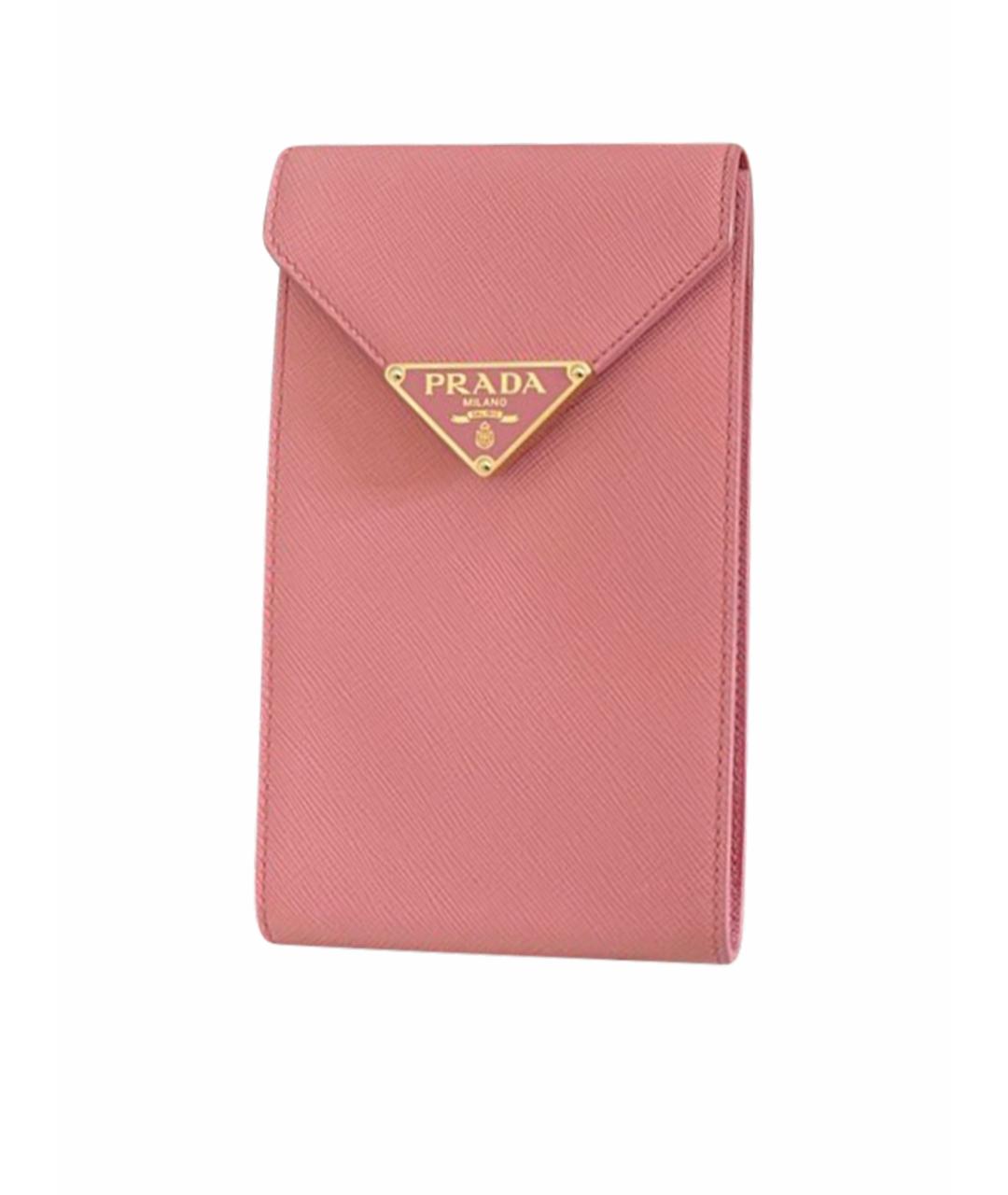 PRADA Розовый кожаный кошелек, фото 1