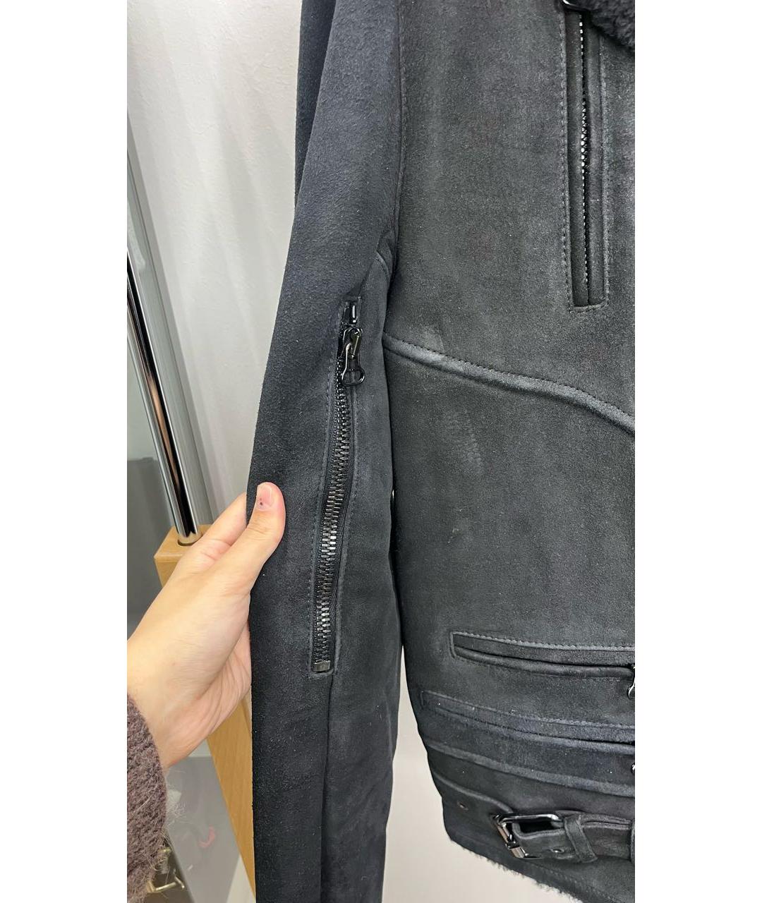 BALMAIN Черная замшевая дубленка/шуба, фото 6
