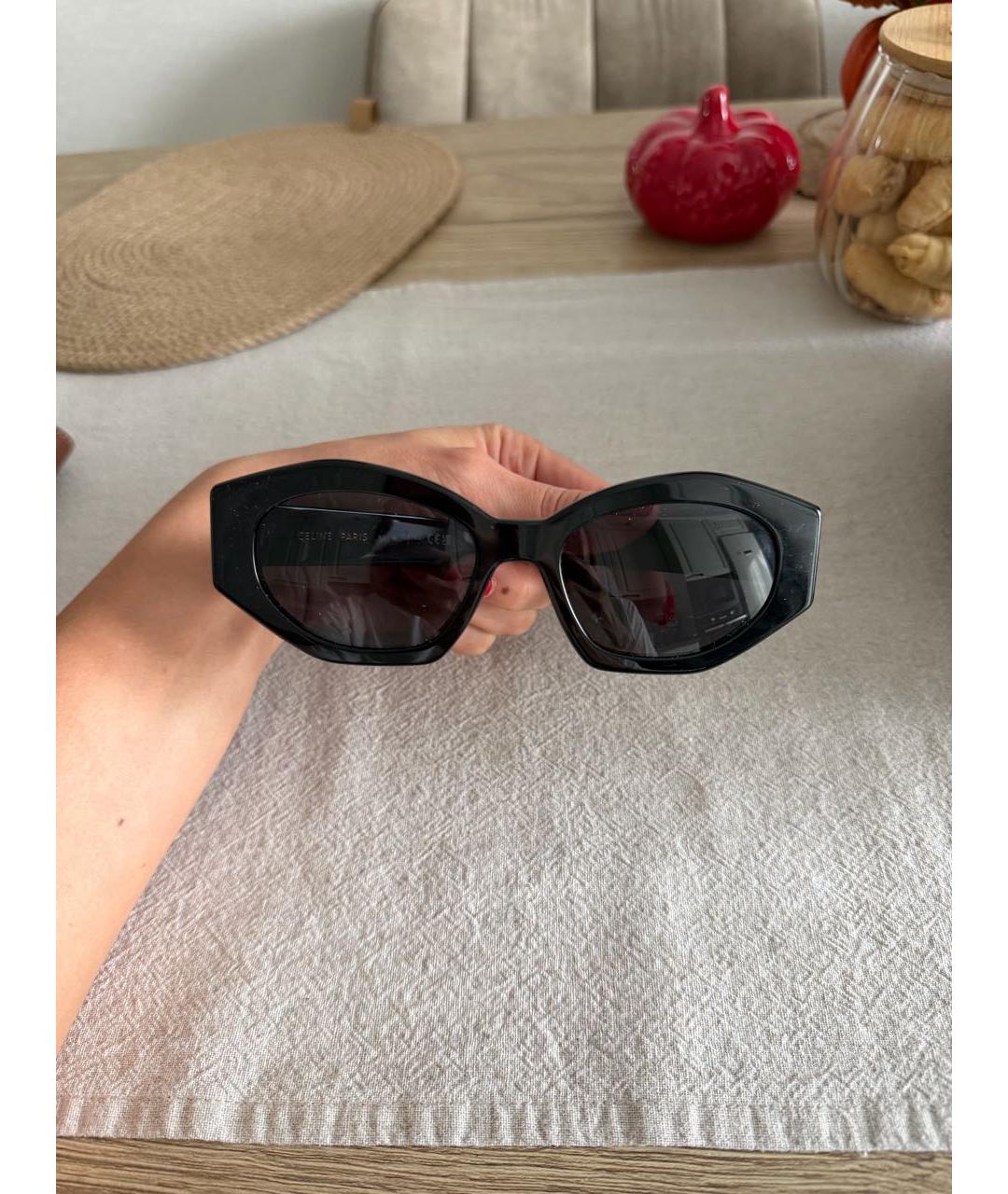 CELINE Черные пластиковые солнцезащитные очки, фото 3