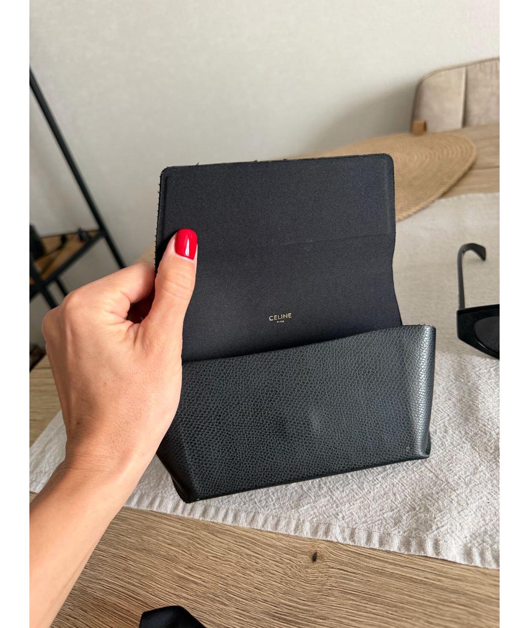 CELINE Черные пластиковые солнцезащитные очки, фото 5