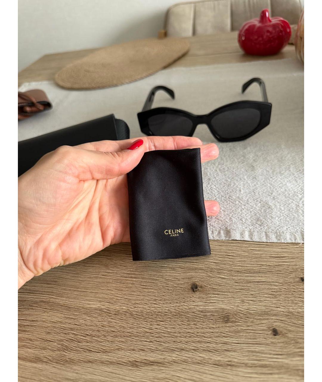 CELINE Черные пластиковые солнцезащитные очки, фото 6