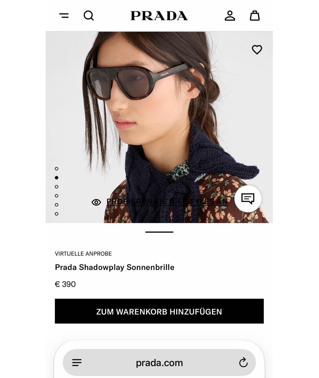 PRADA Коричневые пластиковые солнцезащитные очки, фото 6