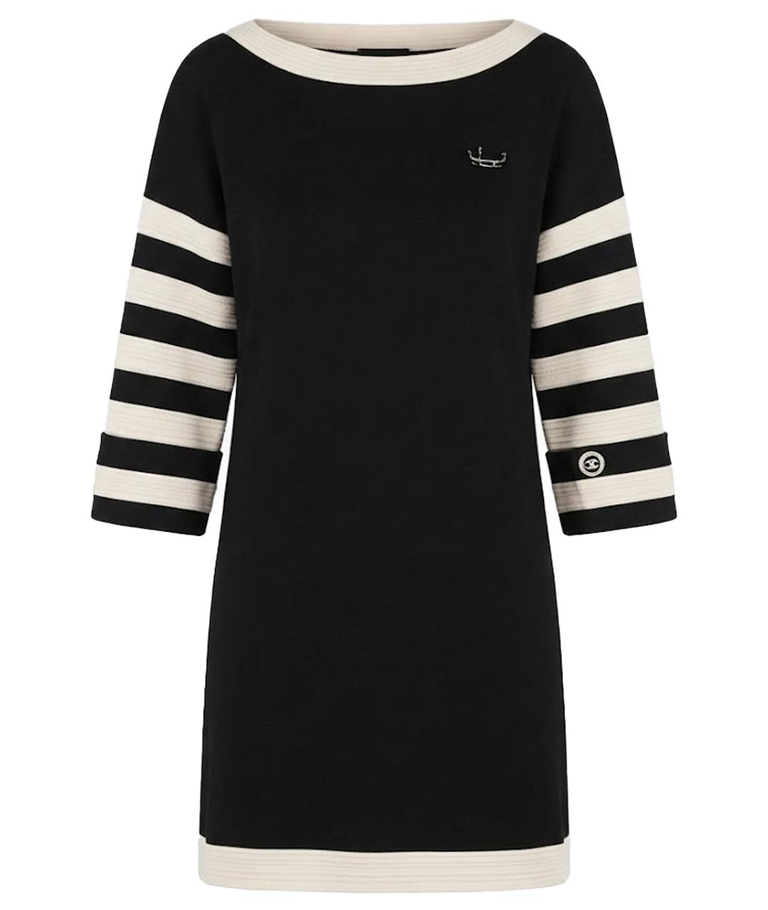 CHANEL Темно-синее хлопковое повседневное платье, фото 1