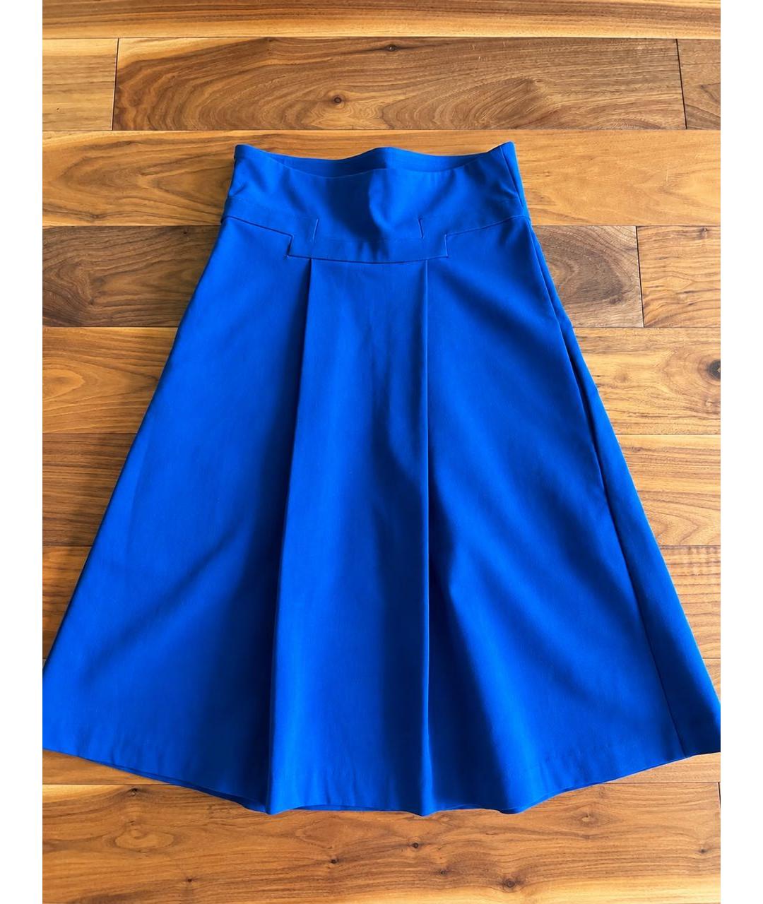 DIANE VON FURSTENBERG Синее хлопковое коктейльное платье, фото 2